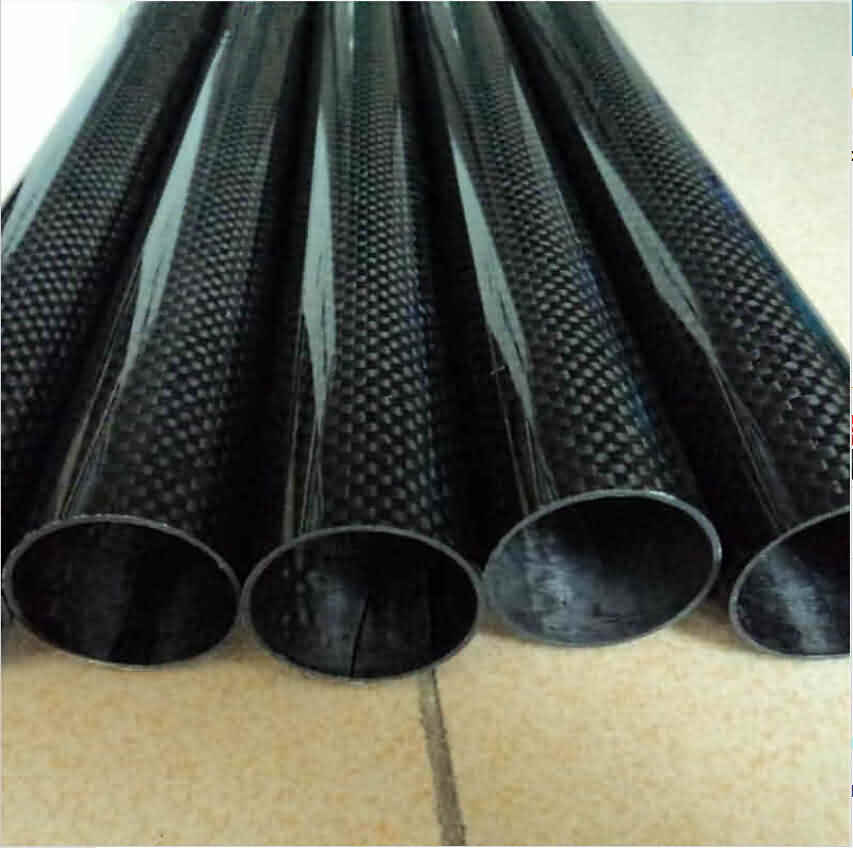 3K Roll-wrapped Carbon Fibre Round Tube - Plain Weaving/OD: 11~30mm